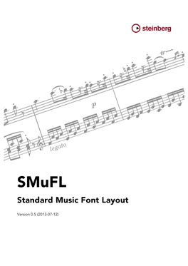 Standard Music Font Layout