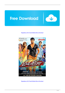 Magadheera 2015 Tamil Dubbed Movie Download