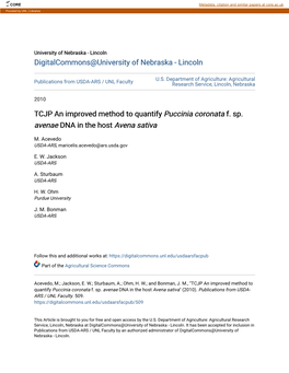 TCJP an Improved Method to Quantify <I>Puccinia Coronata</I> F