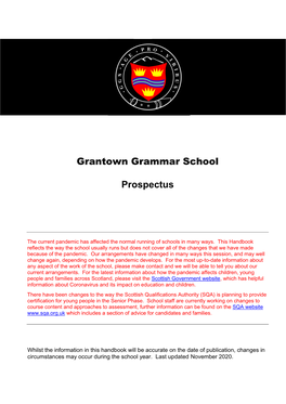 Grantown Grammar School Prospectus