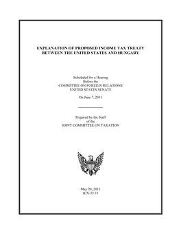 Explanation of Proposed Income Tax Treaty Between the United States and Hungary