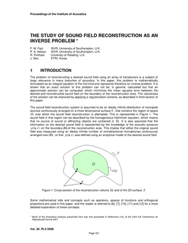 The Study of Sound Field Reconstruction As an Inverse Problem *