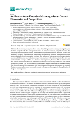 Antibiotics from Deep-Sea Microorganisms: Current Discoveries and Perspectives