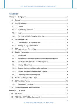 City Sanitation Plan –Draft Report– Udaipur City