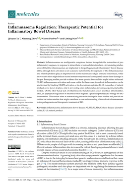 Inflammasome Regulation: Therapeutic Potential For