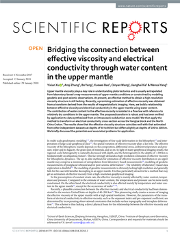 Bridging the Connection Between Effective Viscosity and Electrical Conductivity Through Water Content in the Upper Mantle