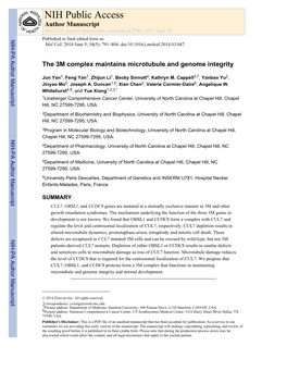 NIH Public Access Author Manuscript Mol Cell