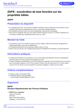 DDFIP Présentation Du Dispositif