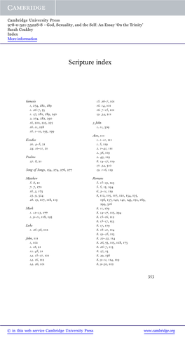 Scripture Index