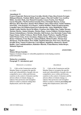 12.5.2021 A9-0115/11 Amendment 11 Frances Fitzgerald, Maria Da Graça