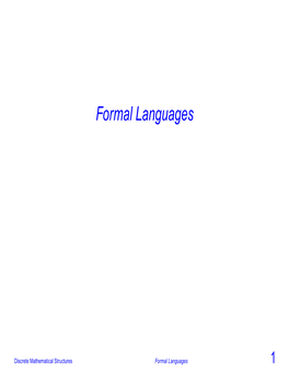 Formal Languages