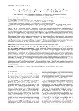 The Weathered Carboniferous Limestone at Bullslaughter Bay, South Wales: the First Example of Ghost-Rock Recorded in the British Isles Matt D