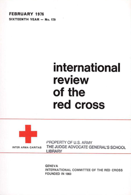 International Review of the Red Cross, February 1976, Sixteenth Year