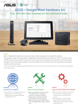 ASUS GOOGLE MEET HARDWARE KIT-O修