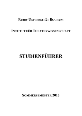 Sommersemester 2013