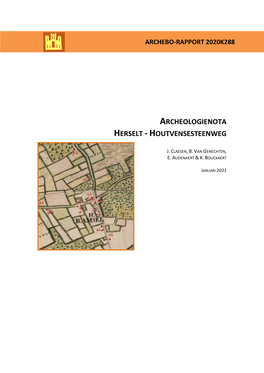 Archeologienota Herselt - Houtvensesteenweg