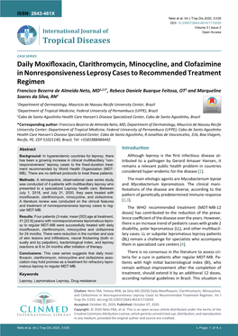 Daily Moxifloxacin, Clarithromycin, Minocycline, and Clofazimine In