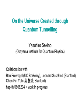 A Holographic Framework for Eternal Inflation Yasuhiro Sekino