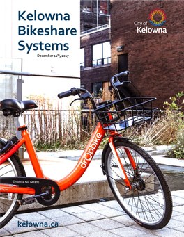 Exhibit B Kelowna Bikeshare Systems Pilot Opportunity Background