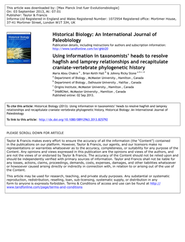 Using Information in Taxonomists' Heads to Resolve Hagfish And