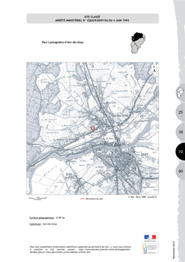 Site Classé Arrêté Ministériel N° Equu9300915a Du 4 Juin 1993