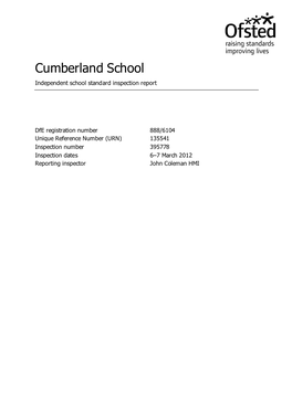 Cumberland School Independent School Standard Inspection Report