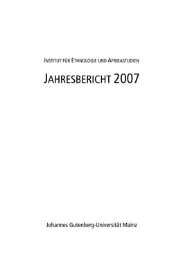 Jahresbericht 2007