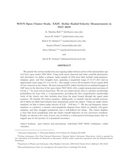 WIYN Open Cluster Study. XXIV. Stellar Radial-Velocity Measurements in NGC 6819