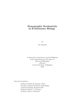 Demographic Stochasticity in Evolutionary Biology