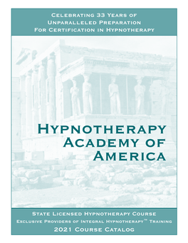 Hypnotherapy Academy Catalog.Pdf