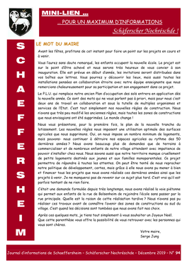 Schaeffersheim – Schàferscher Nochréschde – Décembre 2019 – N° 94