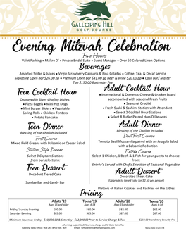 Evening Mitzvah Celebration