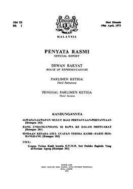 Penyata Rasmi Official Report