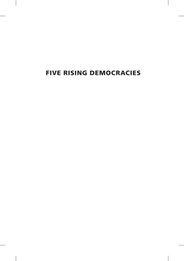 FIVE RISING DEMOCRACIES Geopolitics in the 21St Century