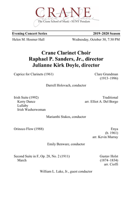 Clarinet Choir 10 30 19