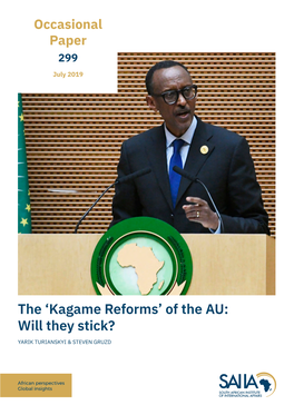 The 'Kagame Reforms' of the AU: Will They Stick?