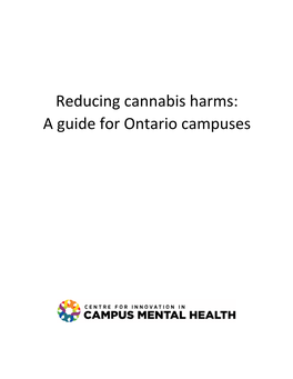 Reducing Cannabis Harms: a Guide for Ontario Campuses