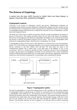 The Science of Cryptology