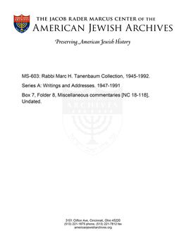 MS-603: Rabbi Marc H