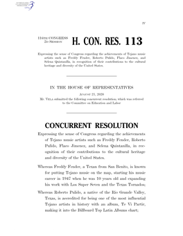 H. Con. Res. 113