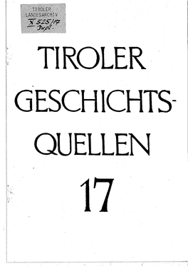 Quellen Tiroler Geschichtsquellen