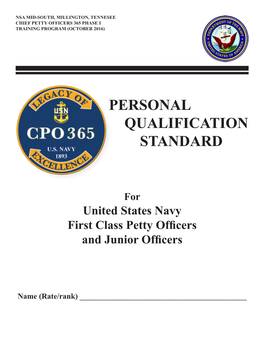 Personal Qualification Standard