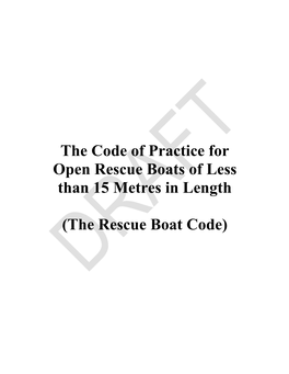 The Rescue Boat Code)