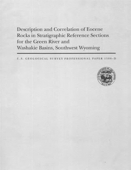 Description and Correlation of Eocene Rocks in Stratigraphie Reference Sections for the Green River and Washakie Basins, Southwest Wyoiming