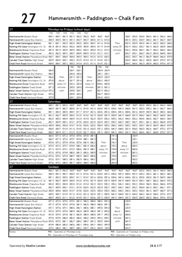 27 Hammersmith – Paddington – Chalk Farm
