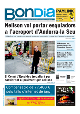 Neilson Vol Portar Esquiadors a L'aeroport D'andorra-La