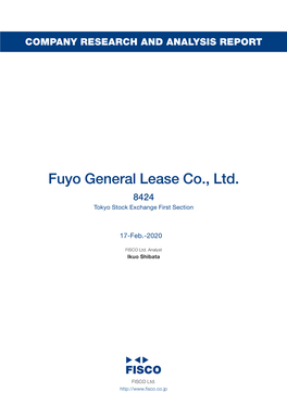 Fuyo General Lease Co., Ltd.<8424>