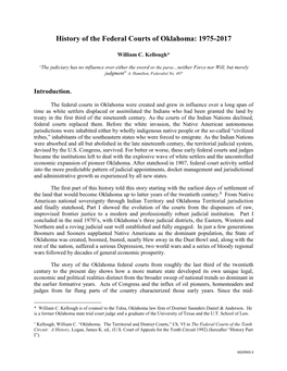 History of the Federal Courts of Oklahoma: 1975-2017