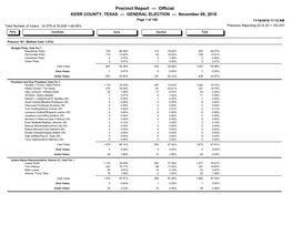 Precinct Report