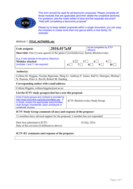 Complete Sections As Applicable